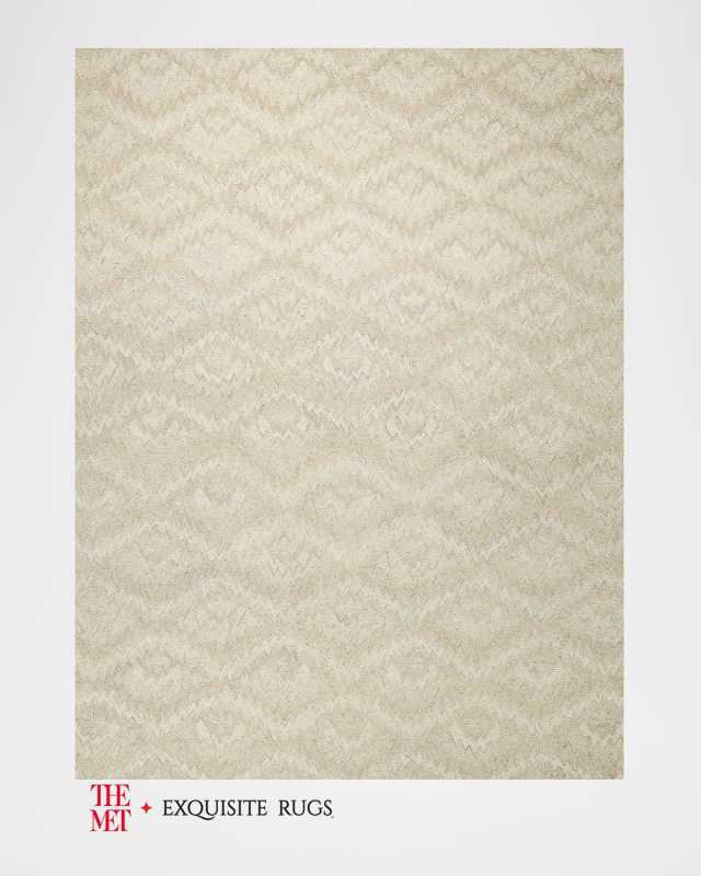 Bargello Hand-Tufted Beige Rug, 8' x 10'